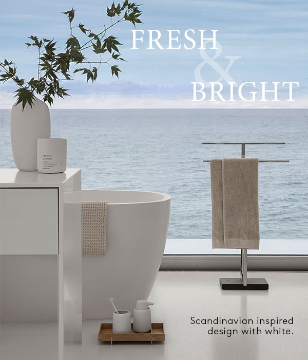 Fresh & Bright - incorporate Scandinavian inspired design with white.